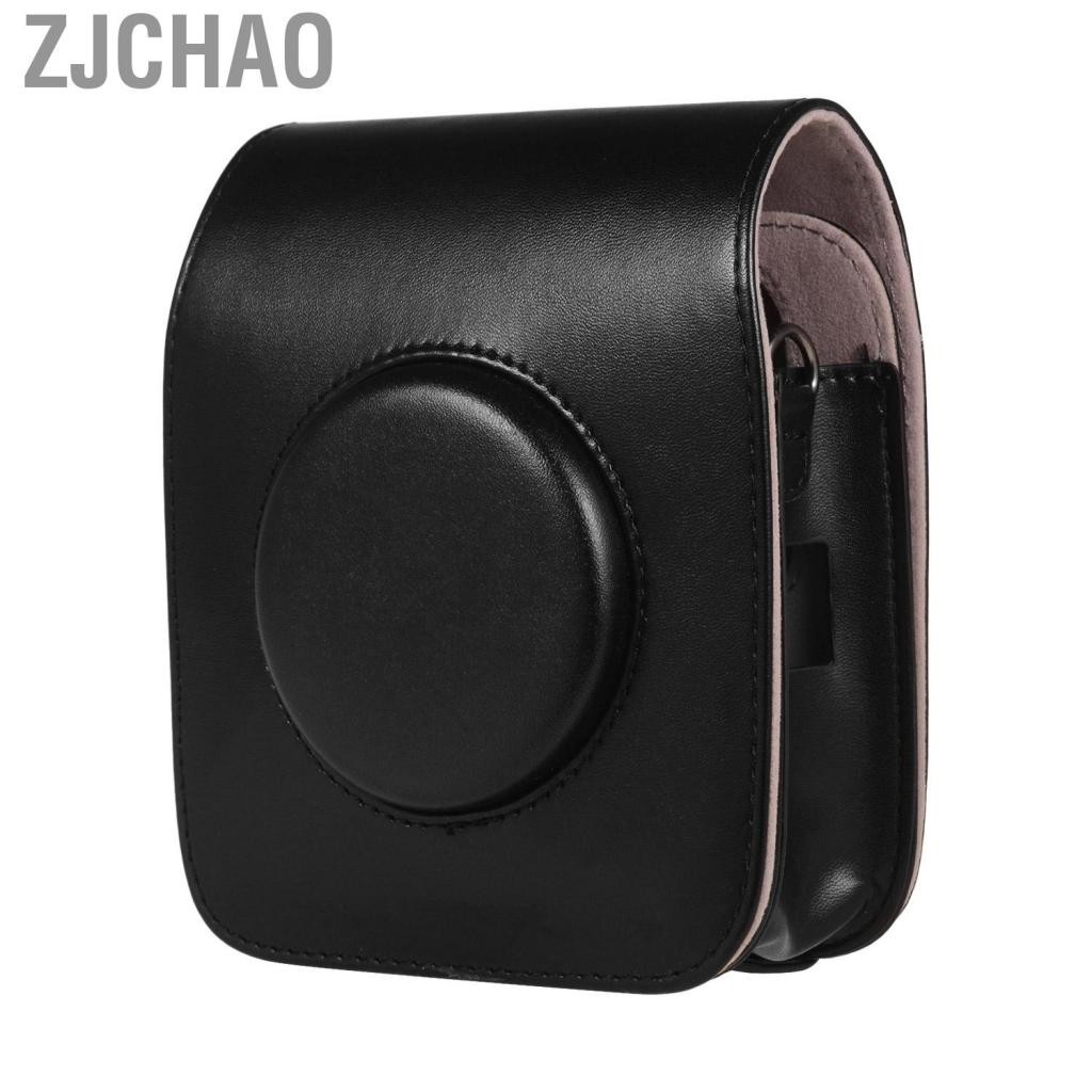 Zjchao Túi đựng máy ảnh bằng da PU di động với dây đeo vai tương thích Fujifilm Fuji Instax SQ20 tức thì