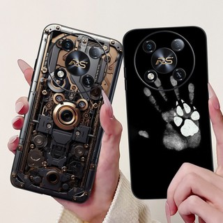 Dành Cho Itel RS4 4G S666LN Vỏ Sang Trọng Matel Hoạt Hình Silicon Mềm Màu Đen Vỏ Bảo Vệ Cho Itel RS4 2024 RS 4 Vỏ Điện Thoại