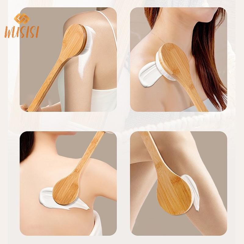 [WUSISI] Cây đũa phép dùng dụng cụ bôi kem dưỡng da và mát xa cầm tay Tay cầm dài dễ dàng tiếp cận cho Gel tắm ở mặt sau MỚI