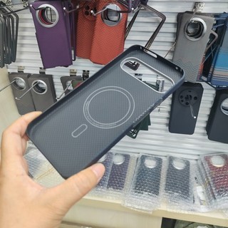 Từ Tính Thật Aramid Sợi Carbon Ốp lưng Google Pixel 9 Pro XL Sạc Không Dây Siêu Mỏng Vỏ Chống Sốc Ốp Lưng
