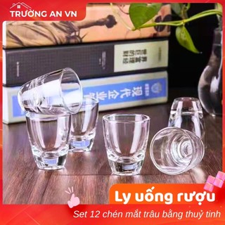 Bộ 12 ly rượu thủy tinh mắt trâu – Đẹp, bền, trong suốt