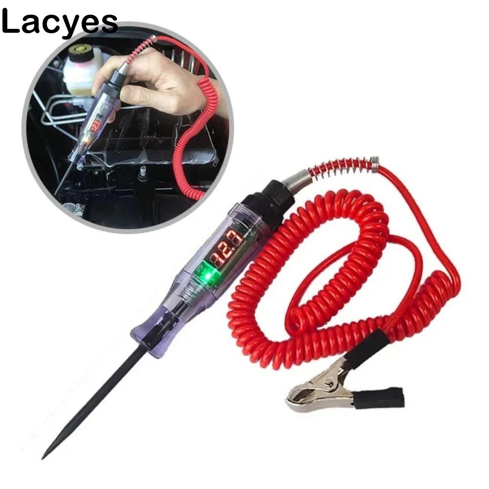 Máy kiểm tra mạch điện áp LACYES, Màn hình kỹ thuật số Bút kiểm tra đầu dò chẩn đoán ô tô đa chức năng, Máy dò 6V 12V 24V Bóng đèn chẩn đoán tự động Bút đo điện Máy quét ô tô DC