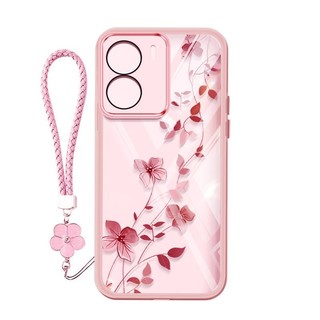 Ốp điện thoại YBD phong cách INS cho Vivo Y03 Y03T Y18 Y18E Y02S Y17S Y16 Y56 Y78 Y78+ Y36 V29 Lite Y78+ Y28 T2 Y200 Pro Y28S Y55 T1 Y18S, vỏ silicone trong suốt hình hoa dây leo