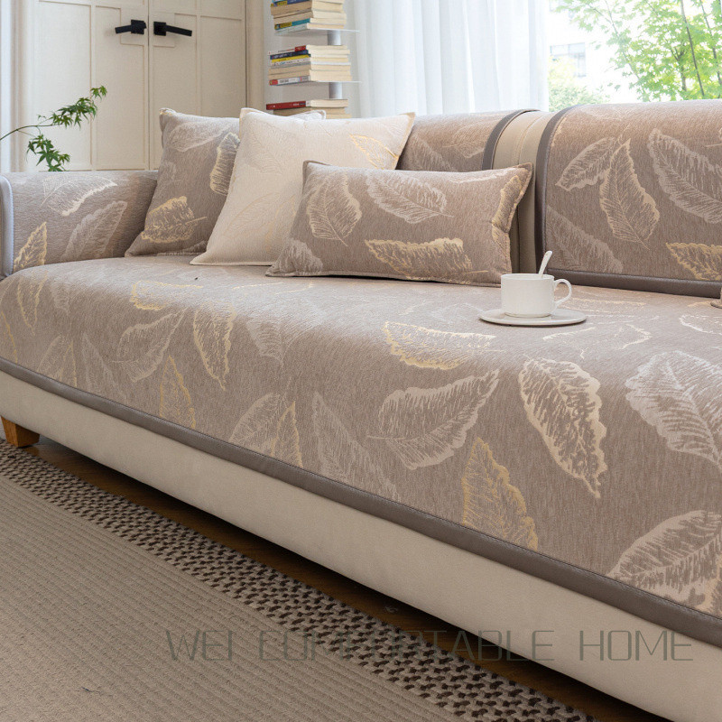 Nhẹ Sang Trọng Cao Cấp Sofa Đệm Đơn Đôi Sofa Chống Trơn Trượt Đệm Phong Cách Mới Sofa Bao Vải Khăn