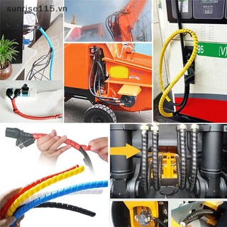 Ssvn 1m 10mm / 14mm Nhiều Màu Sắc Xoắn Ốc Dây Tổ Chức Bọc Ống Chống Cháy Cáp Tay Cầm.