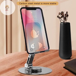 Twe Metal 360 Xoay Giá Đỡ Điện Thoại Di Động Có Thể Điều Chỉnh Linh Hoạt Gấp Điện Thoại Di Động Đứng Gắn Máy Tính Để Bàn Máy Tính Bảng Đứng VN