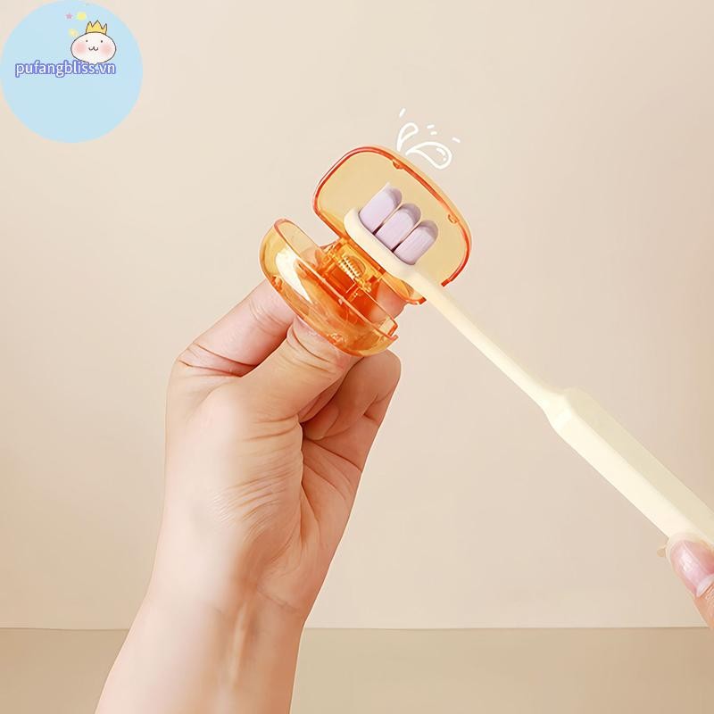 Pufangbliss 1 Chiếc Bàn Chải Đánh Răng Du Lịch Có Bàn Chải Đánh Răng Bảo Vệ Pod Vỏ Bảo Vệ Kẹp Nhựa Di Động Cho Hộ Gia Đình Du Lịch VN