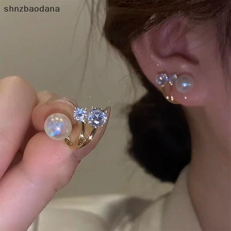 KBM 1 Đôi Bông Tai Nữ Bông Tai Ngọc Trai Trang Sức Nữ Đôi Bông Tai Sinh Nhật Bé Gái Quà Tặng Năm Mới FSSG