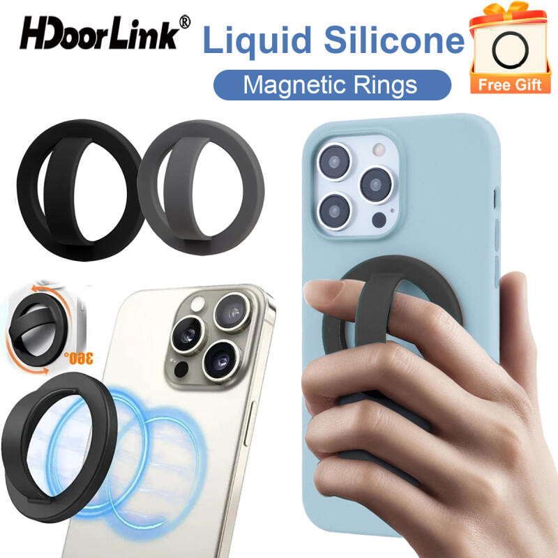 Hdoorlink Magsafe Điện thoại Grip Stand Silicone Finger Ring Grip 360 ...