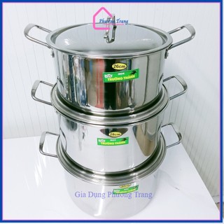NỒI HẦM, LUỘC GÀ INOX CAO CẤP TRƯỜNG THÀNH NẤU ĐƯỢC BẾP TỪ NHIỀU SIZE 26CM, 28CM, 30CM - Phương Trang