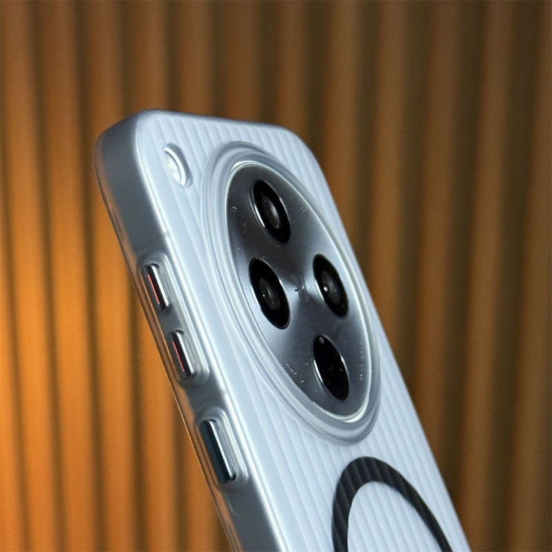 Dành Cho OPPO Find X9 Pro X8 Pro X7 Siêu Mỏng Thời Trang Đơn Giản Sóng Từ Tính Bóng Lưới Micro Mờ Kim Loại Nút Cá Nhân Full Cover Vỏ Điện Thoại Chống Sốc