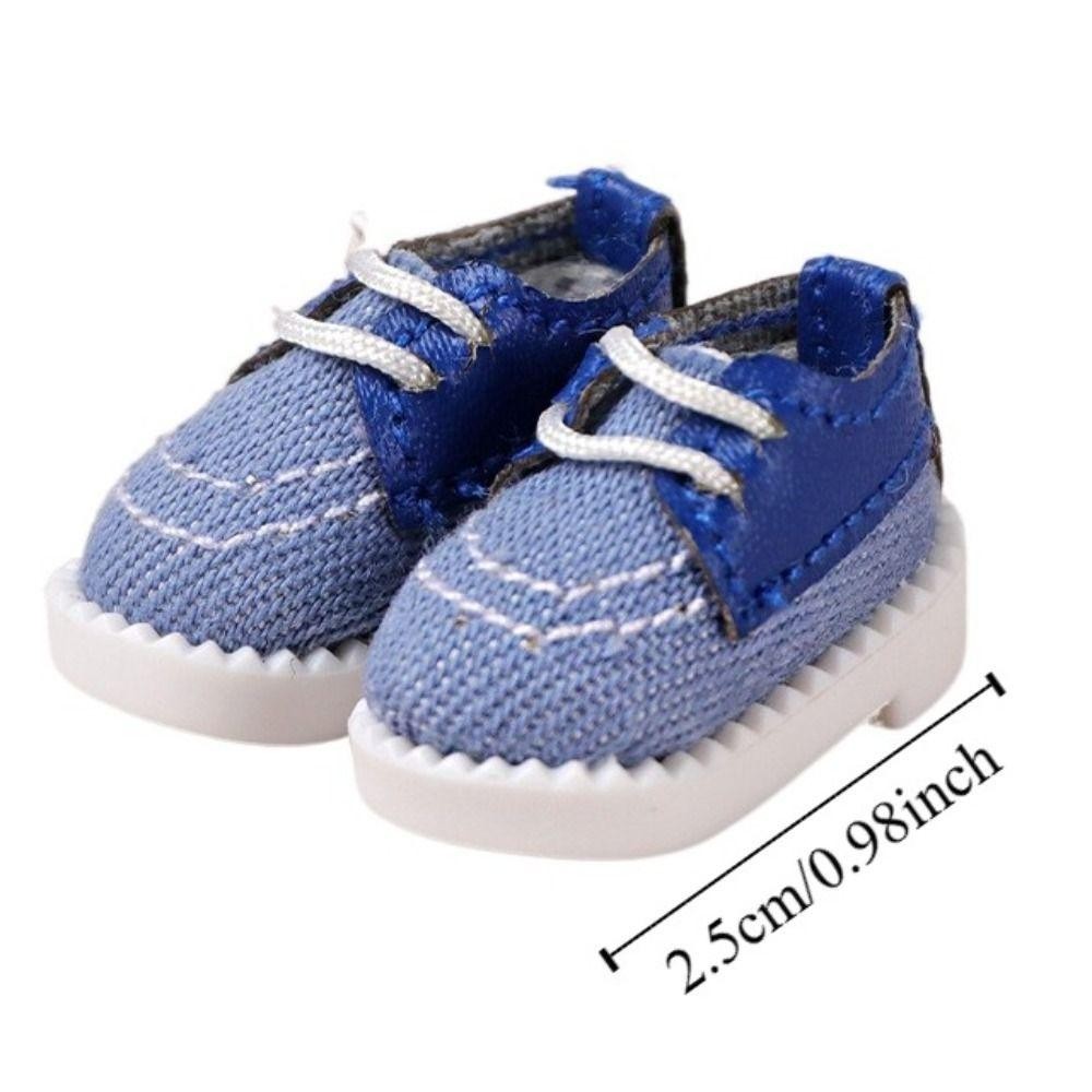 QEARY 1 Đôi Giày Búp Bê Obitsu 11, Vải Da 1 / 12 Giày Búp Bê Bjd, Trang Điểm GSC Mini High Street Thời Trang 1 / 12 Bjd Giày Thường Ngày Obitsu11