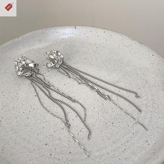 ALIK Thời Trang Sáng Bóng Zircon Mặt Trăng Ngôi Sao Dài sel Kẹp Tai Bông Tai Thiết Kế Hợp Thời Trang Nữ Vòng Đeo Tai Dự Tiệc Trang Sức VN