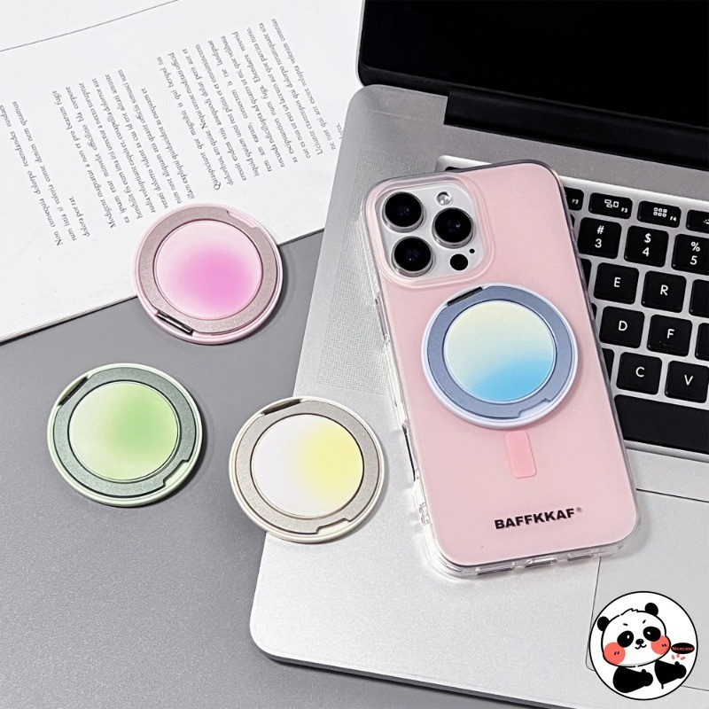 Gradient Màu Kẹo Xoay Tay Cầm Cho MagSafe Từ Hoạt Hình Dễ Thương 3D Cặp Đôi Cô Gái Zootopia Rilakkuma Pinkie Pie Giá Đỡ Điện Thoại Di Động Tok Griptok Giá Đỡ Máy Tính Để Bàn