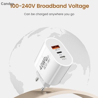 NDY USB C Sạc 40W Sạc 3 Cổng Loại C Sạc Điện Thoại Di Động PD Power Adapter Cho QC3.0 N