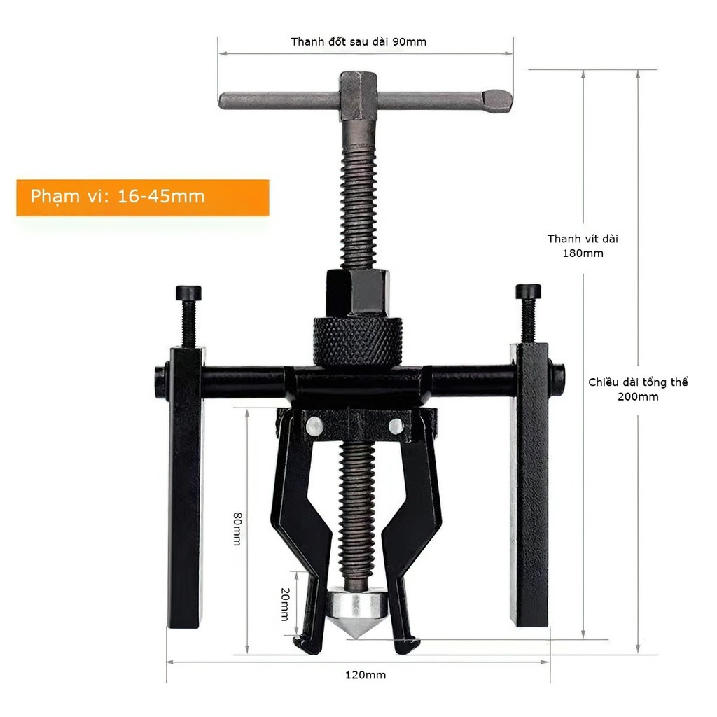 Vam, cảo 2/3 chấu mở vòng bi,bạc đạn trong 16_38 mm  FE123