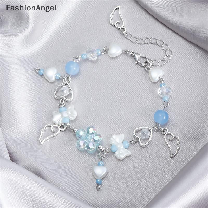 Fashionangel Độc Đáo Nơ Trái Tim Hoa Handmade Đính Hạt Vòng Tay Thời Trang Có Thể Điều Chỉnh Cho Nữ Bé Gái Tinh Tế Vòng Tay Quà Tặng VN
