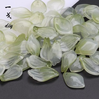 20 miếng nước bọt Màu Xanh Ô Liu Gradient Men Màu cánh hoa lá cây diy phong cách cổ xưa Hán phục Kẹp Tóc Chất liệu làm bằng tay UE3I