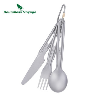 Boundless Voyage Titan Thìa Nĩa Đũa Bộ Cắm Trại Ngoài Trời Siêu Nhẹ Dao Kéo Cho Súp Bữa Ăn Di Động Bộ Đồ Ăn