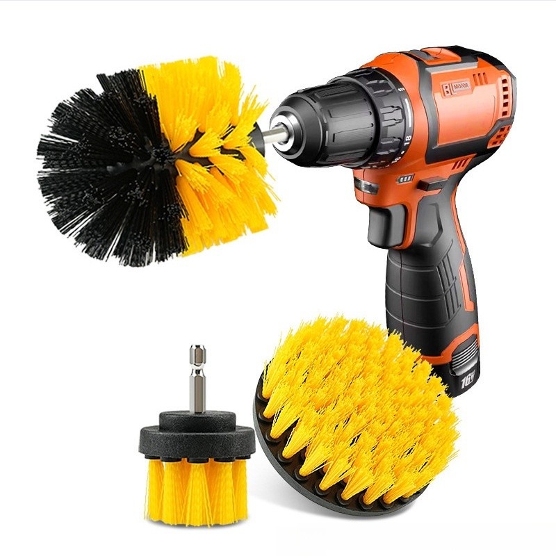 3 Chiếc Điện Khoan-Brush Bộ Cho Thảm Phòng Tắm Bề Mặt Dụng Cụ Làm Sạch