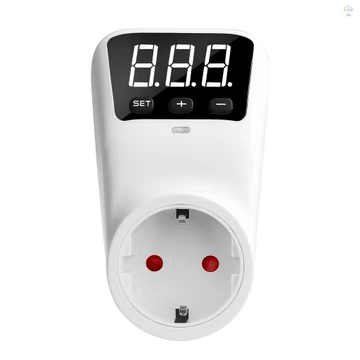 Hlp02 Ổ cắm bảo vệ điện áp tự động kỹ thuật số 230V 16A Màn hình LCD Bảo vệ chống sét Ổ cắm bảo vệ rơle điện áp quá dòng