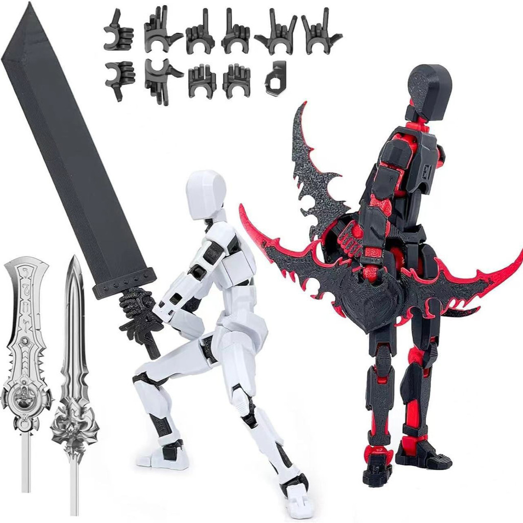 (Lắp ráp đã hoàn thành) Bộ nhân vật hành động T13, Robot hành động Titan 13 Robot in 3D 13 Nhân vật hành động Khớp, Quà tặng trang trí bàn