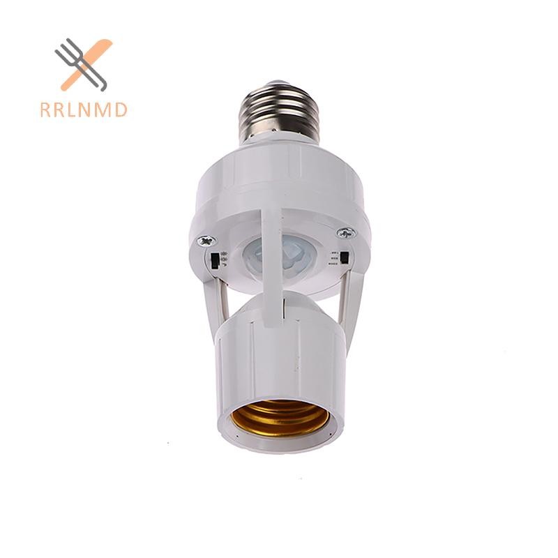 Rrlnmd 360 Độ Cảm Ứng Con Người Cảm Biến Chuyển Động Đèn Ổ Cắm Đế AC85-265V Trễ Thời Gian Công Tắc E27 Đế Giá Đỡ Ổ Cắm Adapter MỚI
