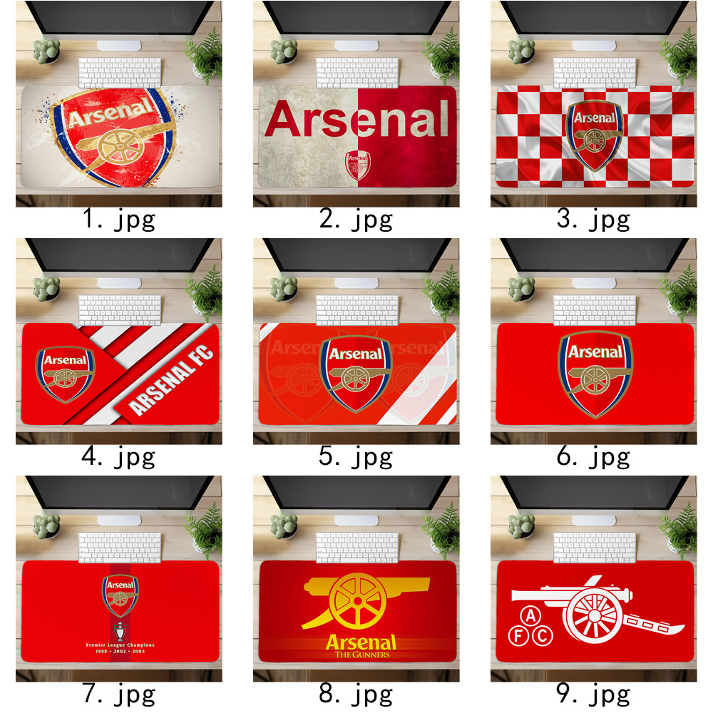 Arsenal F.C. Logo Mouse Pad In Nghệ Thuật Bàn Phím Máy Tính Bàn Phím Pad (60x30cm / 80x40cm)