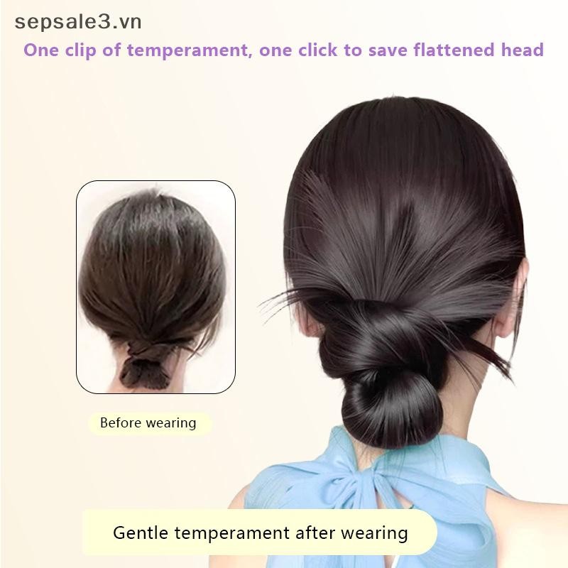 # sepsale # Women Half-tie Hair Claw Shuttlecock Lazy Meatball Cua Kẹp Tóc Giả Bắt Kẹp Phụ Kiện Tóc Đuôi Ngựa Cao.