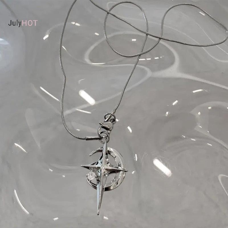 Julyhot Mặt Trăng Sang Trọng Ngôi Sao Mặt Dây Chuyền Galaxy Vòng Cổ Nữ Thoáng Mát Cổ Dây Xích Xương Đòn Phong Cách Hàn Quốc Trang Sức Thời Trang Đảng Quà Tặng Massivedeals