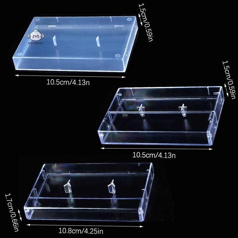 Maybest 1 Băng Cassette Hộp Bảo Quản Trong Suốt Âm Thanh Ghi Từ Tính Hộp Băng Trống Hộp Chống Bụi {VN}