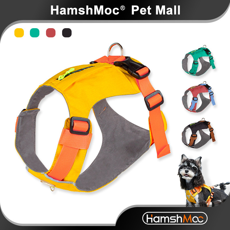 Hamshmoc Dây nịt chó chống nước có thể điều chỉnh Dây đeo ngực thú cưng Áo Vest mềm phản quang cho chó nhỏ vừa lớn Đi bộ ngoài trời