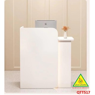 Bàn thu ngân, lễ tân, tính tiền gỗ MDF QTT517 (không đèn ) - NỘI THẤT LẮP RÁP VIENDONGADV