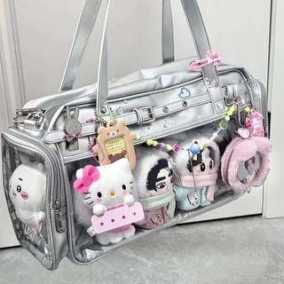 Dễ thương Laser PVC trong suốt itabag của phụ nữ Crossbody Túi