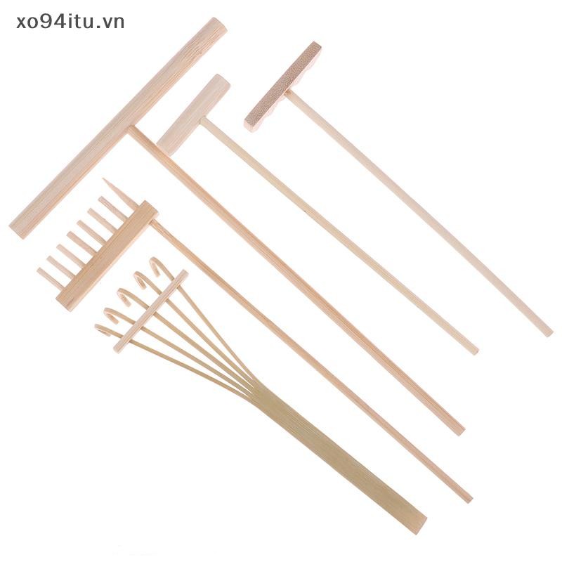 Xoitu 5 Cái Tre Zen Garden Rake Thiền Dụng Cụ Trang Trí Nhà Thư Giãn Thủ Công VN