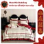 Bộ Chăn Ga Gối Cotton 100s Mềm Mại Mát Mẻ Thêu Hoa Hồng Thiết Kế Bèo Nhúm Tinh Xảo- MemMinbedding Luxury