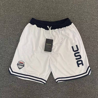 American Basketball Shorts Men's Training Sports USA Loose Casual Quick-Drying Breathable Knee Length Pants Fitness Summer Running AdOv
