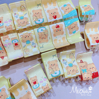 MEOWU Kẹp Tóc Càng Cua 5 Răng Gấu Bơ đáng yêu Nhiều Hình Hoạ Tiết Giành Cho Nữ
