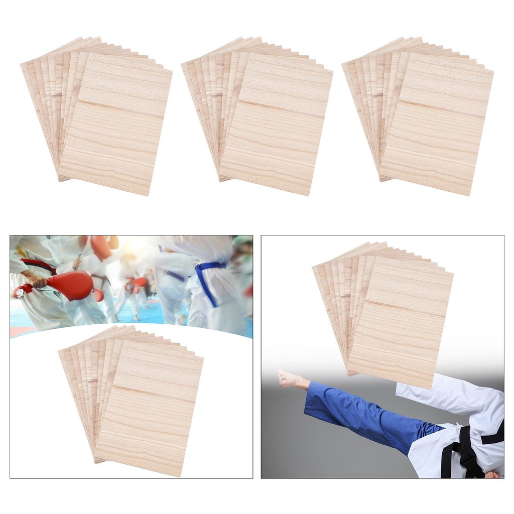 10 Miếng Taekwondo Breaking Board Gỗ Cho Trẻ Em Người Lớn Đấm Phụ Kiện