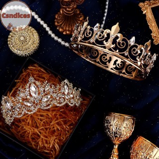 Csndices 2 Chiếc Prom King and Queen Crowns King Crowns dành cho nam Vương miện hoàng gia đính đá Vương miện nữ hoàng cho nữ Halloween Đám cưới Sinh nhật Tốt nghiệp VN