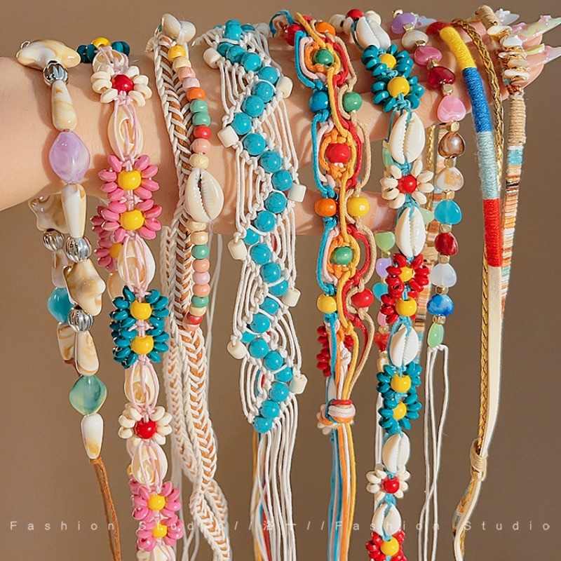 Dây thắt lưng bện Bohemian Dây chuyền thắt lưng cao cấp Retro