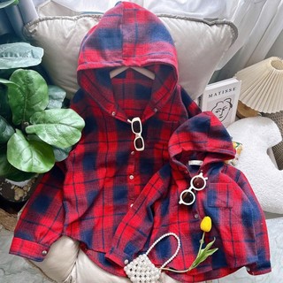 K20-[tomnaukids] Áo khoác Sơ Mi Mẹ và Bé Form đang Rộng Size từ 9-70Kg