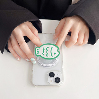 Gương Cá Tròn Từ Tính Giá Đỡ Điện Thoại Cho IPhone 16 15 14 13 12 Pro Max 14 Plus Có Thể Gập Lại Pop Ring Grip Co Giãn Để Bàn Đứng P1