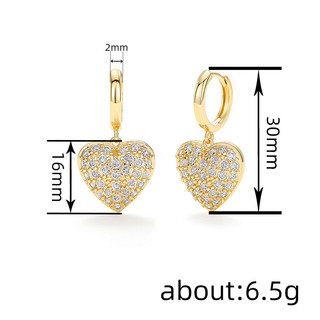 S925 Bạc Trái Tim Tình Yêu Bông Tai Trang Sức Thời Trang Đơn Giản Quà Tặng Nữ