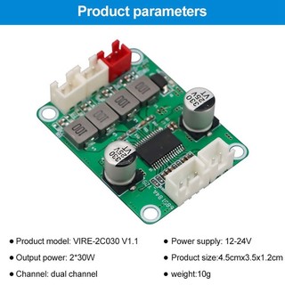 Tpa3118d2 Bảng khuếch đại âm thanh nổi kỹ thuật số 30W & 30W 2.0 Kênh Khuếch đại Mô-đun khuếch đại âm thanh DC 12-24V