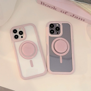 Giá Đỡ Từ Tính Trong Suốt Ốp Lưng Điện Thoại IPhone 16 15 15pro Max 13 Mini 14 14pro 14max 12 11 Pro Max IX XR SE2 Plus Bìa Cứng P7