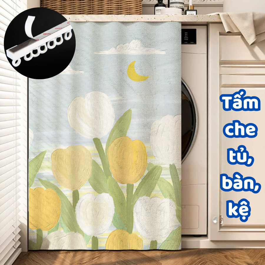 Rèm cửa ngăn phòng chất liệu poly cao cấp không cần khoan, Rèm cửa ...