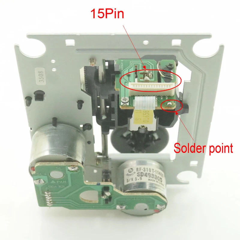 1pc SF-101N SF-P101N (15Pins) Cơ chế đón quang học SFP101N CD VCD Lắp ráp ống kính Laser Phụ kiện đón quang học
