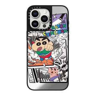 Superman Crayon Shin Chan Mirror Vỏ Điện Thoại Cứng Cho iPhone 16 Pro Max 16 Pro 16 Plus 15 Pro Max 14 13 12 11 Ốp Lưng Acrylic Phía Sau Chống Sốc