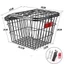 Giỏ sau xe đạp MONOSTYLE kim loại điều chỉnh được, phù hợp xe leo núi và xe gấp, màu đen/bạc